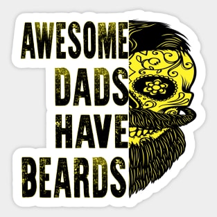 Fathers Day Awesome Dads Have Beards Sticker